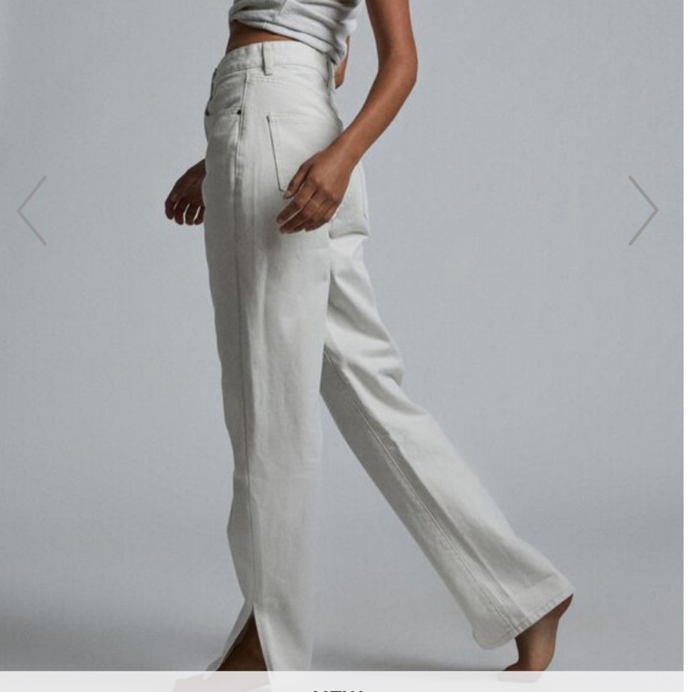 Cotton On Split Hem Jean White 2